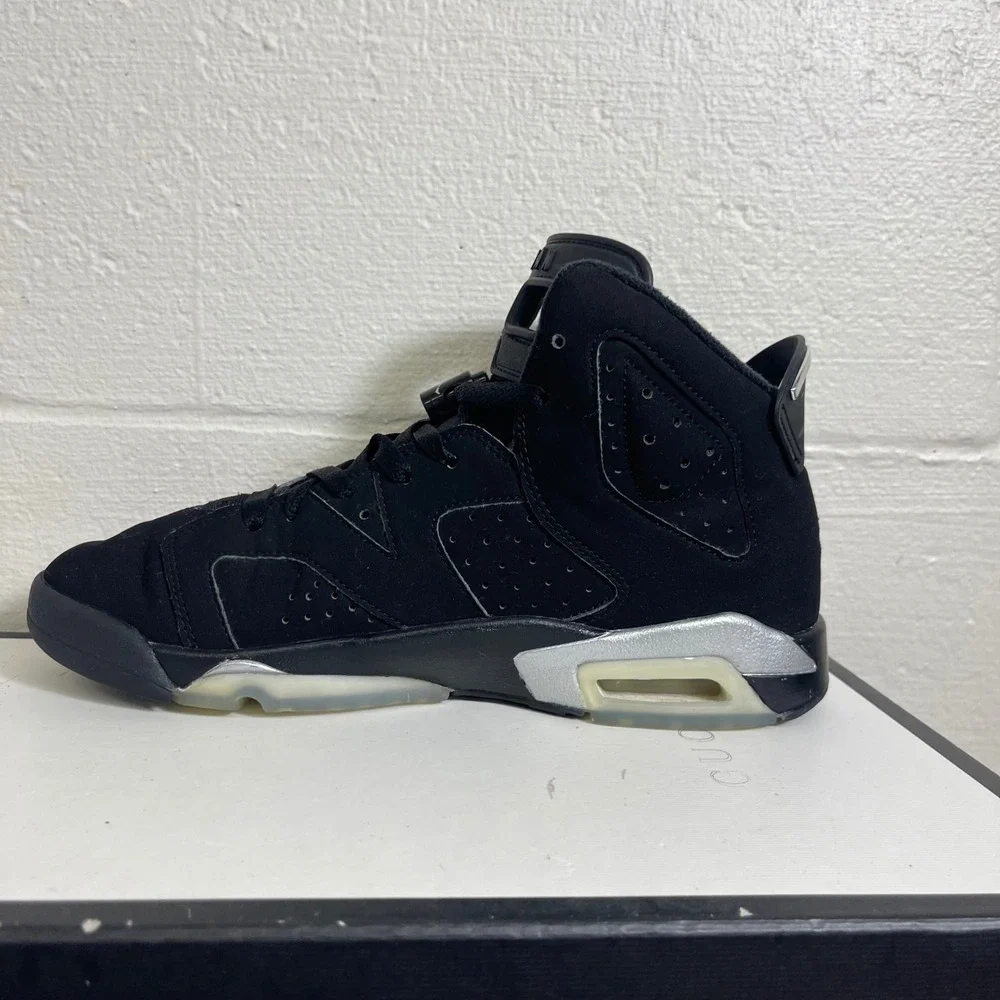 Nike Air Jordan 6 Retro GS Chrome Black DX2835-001 Sneakers Youth Size 7 Y‎